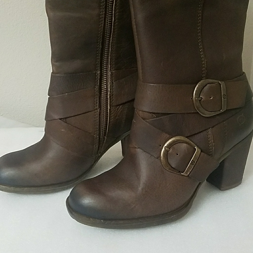 Born F32416 tan/brown knee high boots - Picture 2 of 7